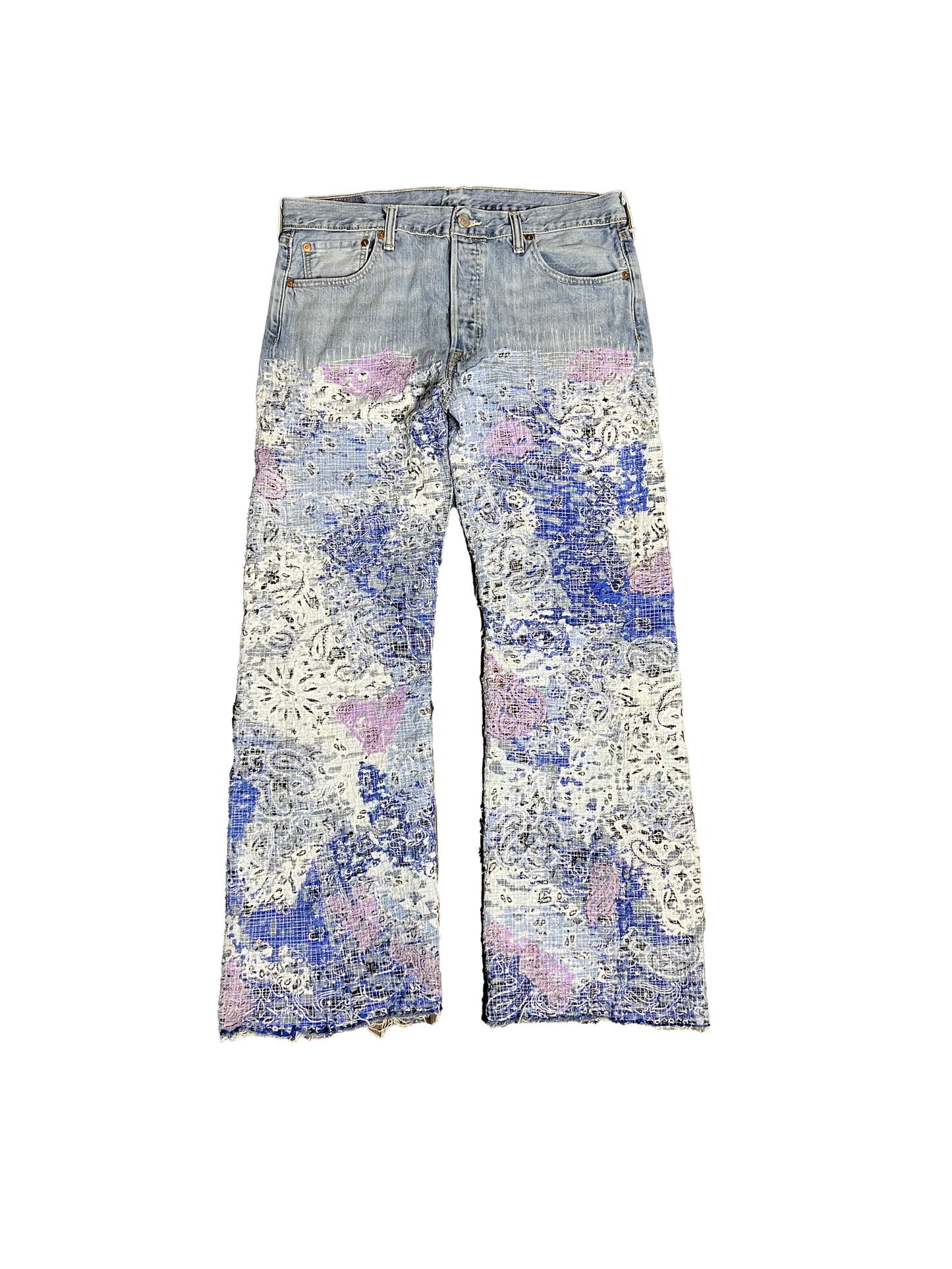 ZAVIERMADE Boro Jeans (Blue/Bandana)