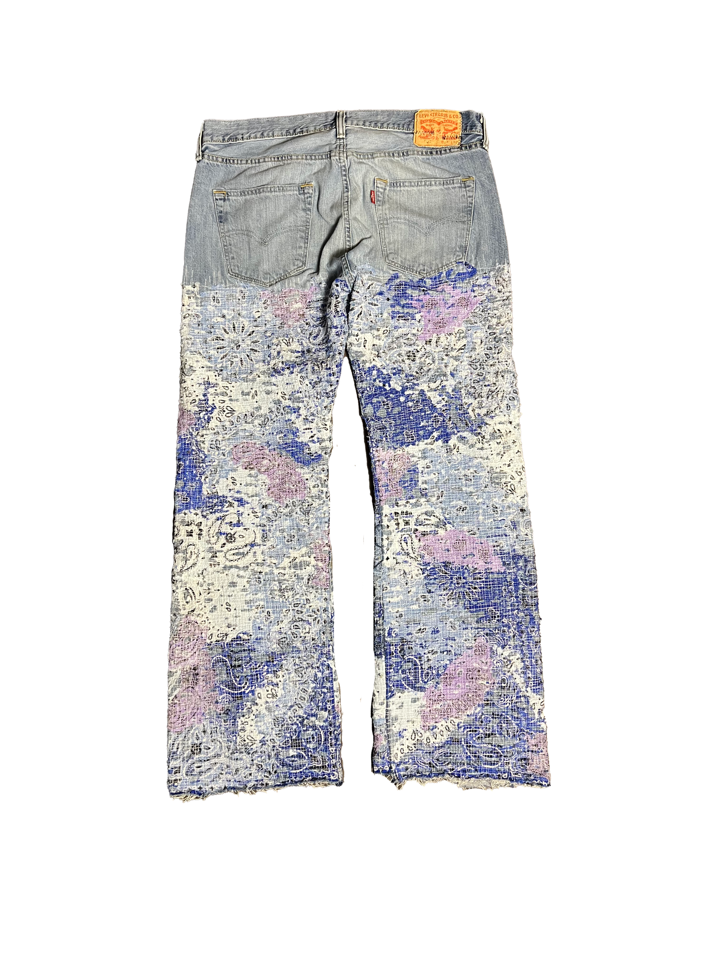 ZAVIERMADE Boro Jeans (Blue/Bandana)