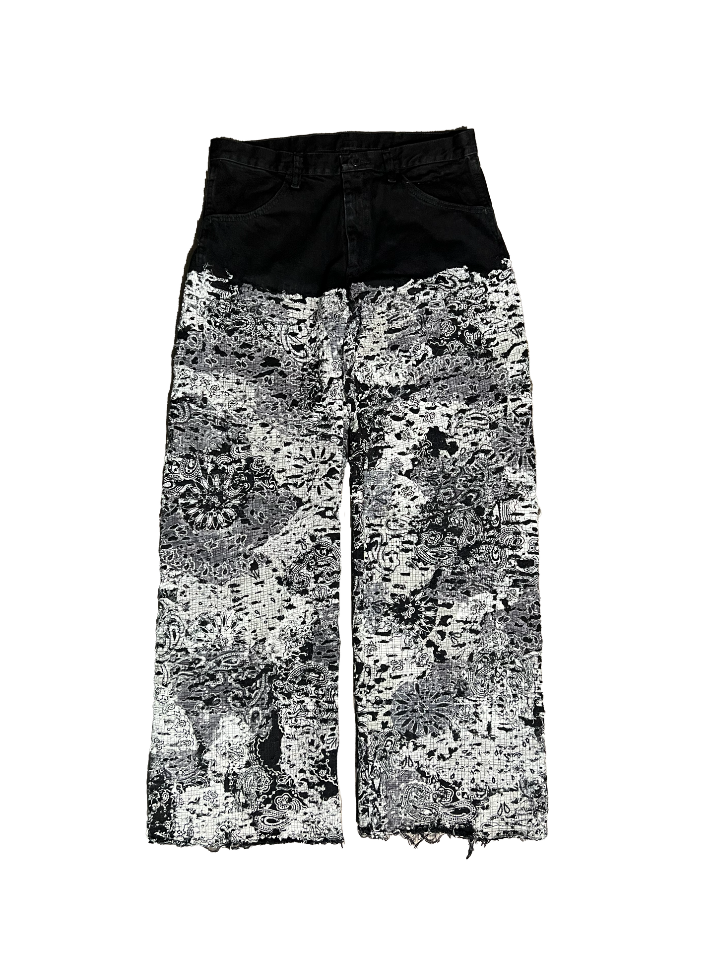 ZAVIERMADE Boro Jeans (Black/Bandana)