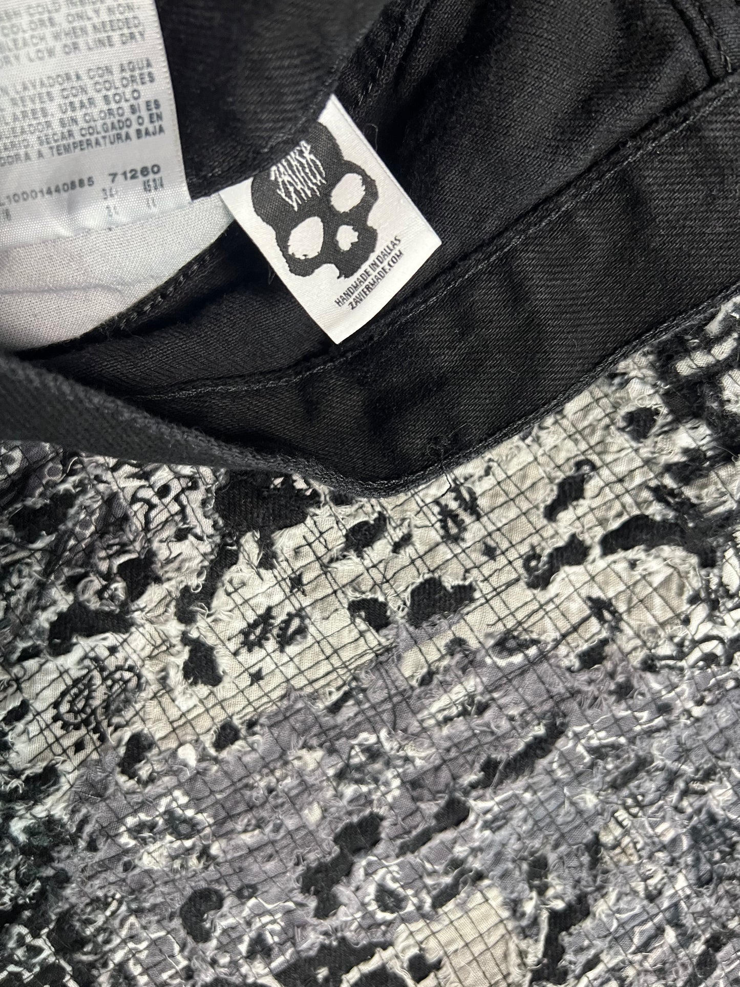 ZAVIERMADE Boro Jeans (Black/Bandana)