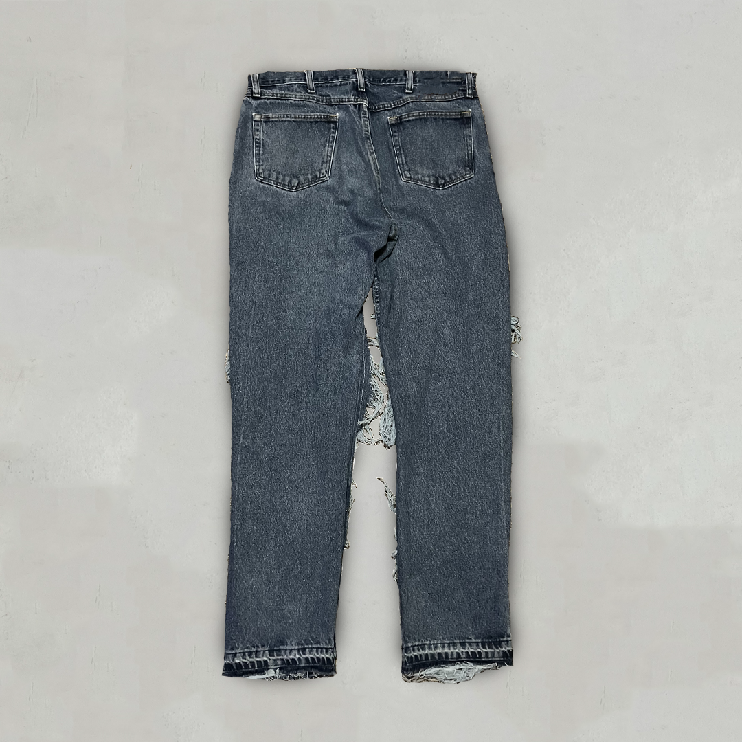 Blue "Full Frontal" Distressed Jeans