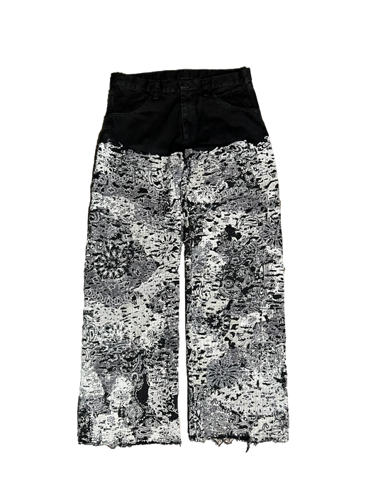 ZAVIERMADE Boro Jeans (Black/Bandana)
